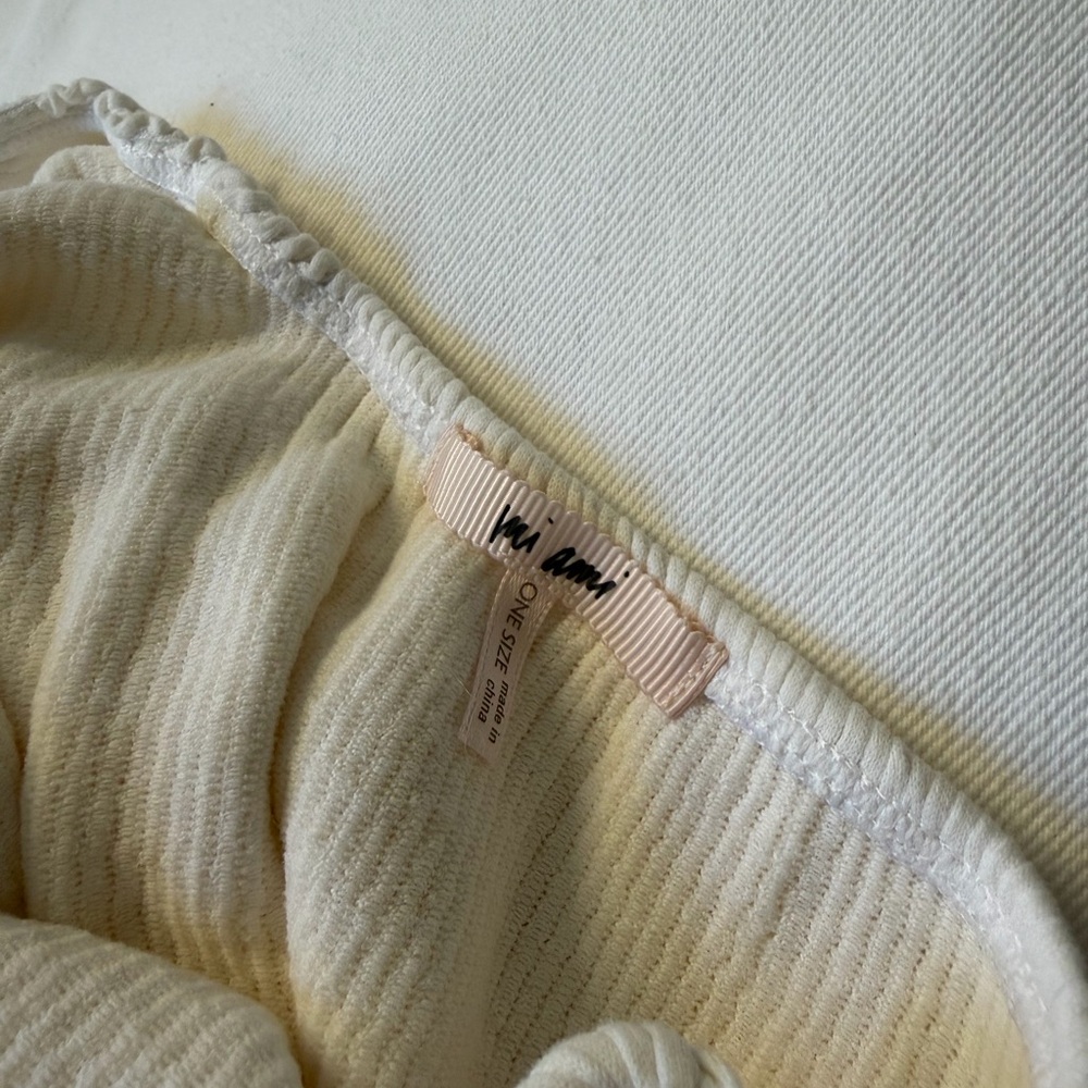 Mi Ami Cream One Shoulder One Piece Swimsuit - Picture 3 of 5